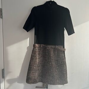 Theory mixed media tweed dress